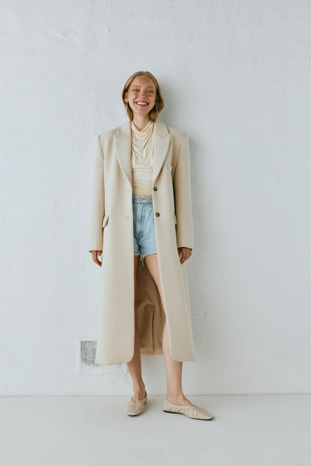 Dua Trench Coat Cream - Image 2