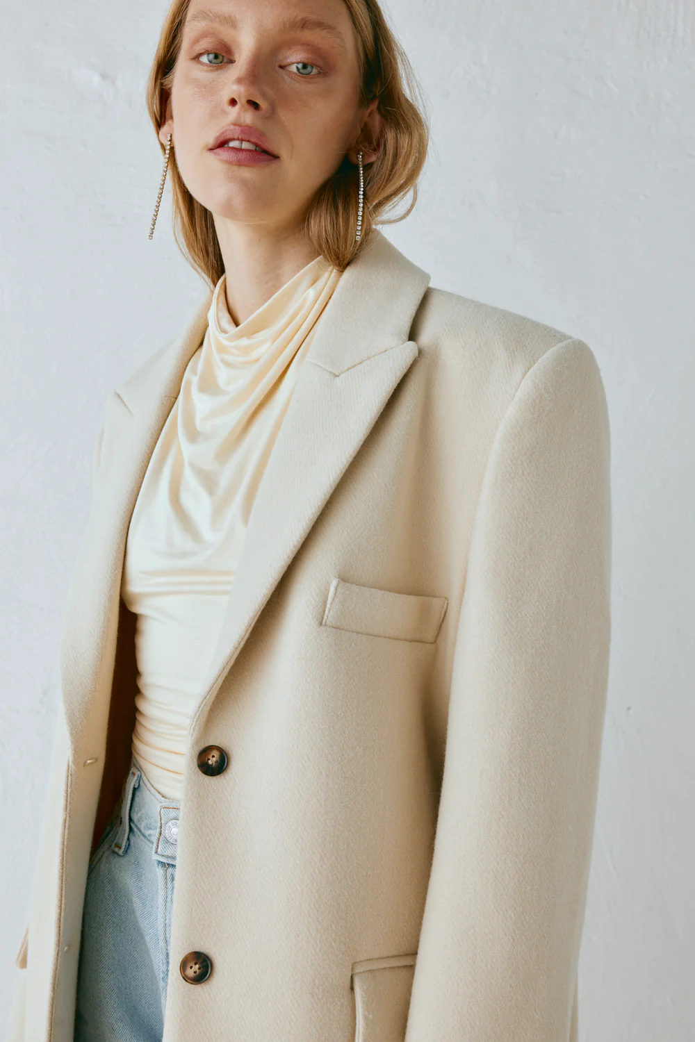 Dua Trench Coat Cream - Image 4