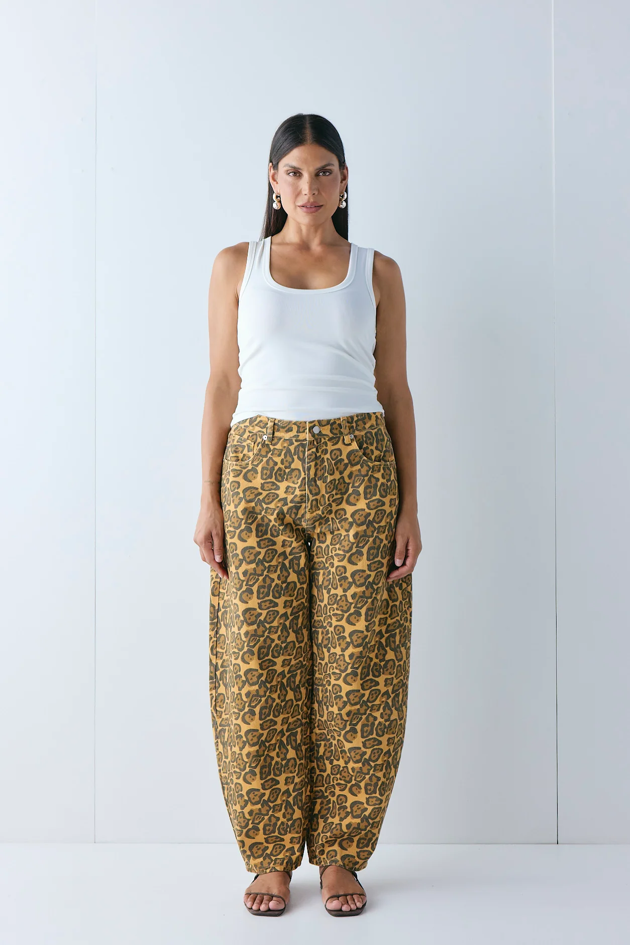 Dylan Barrel Denim Jeans Leopard - Image 6