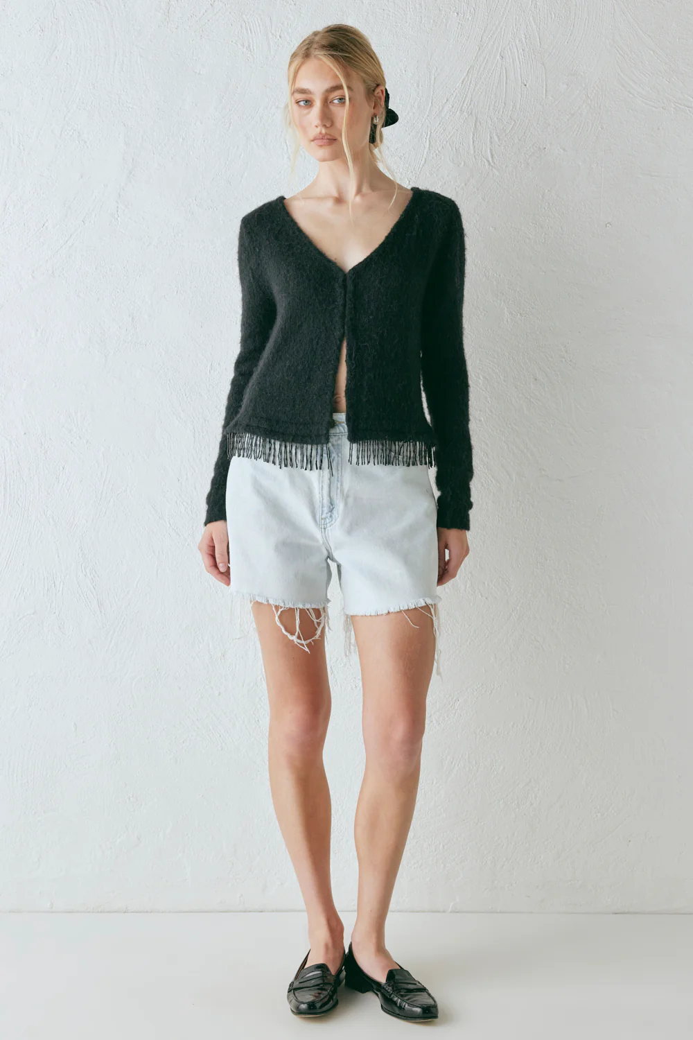 Edie Knit Cardigan Black - Image 3
