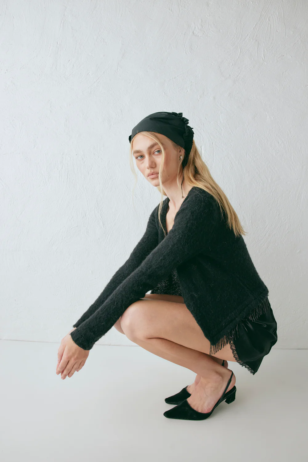 Edie Knit Cardigan Black - Image 4