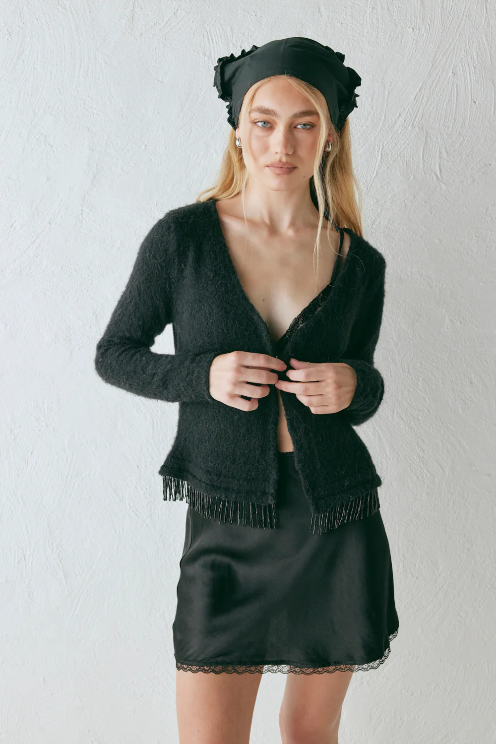 Edie Knit Cardigan Black - Image 5