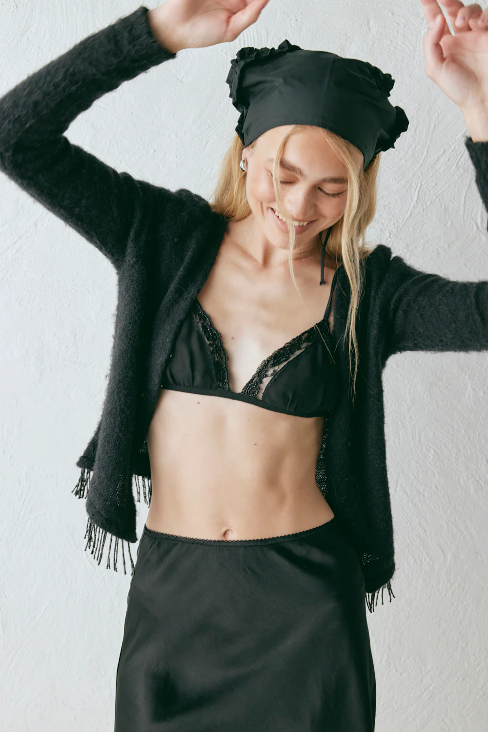 Edie Knit Cardigan Black - Image 8
