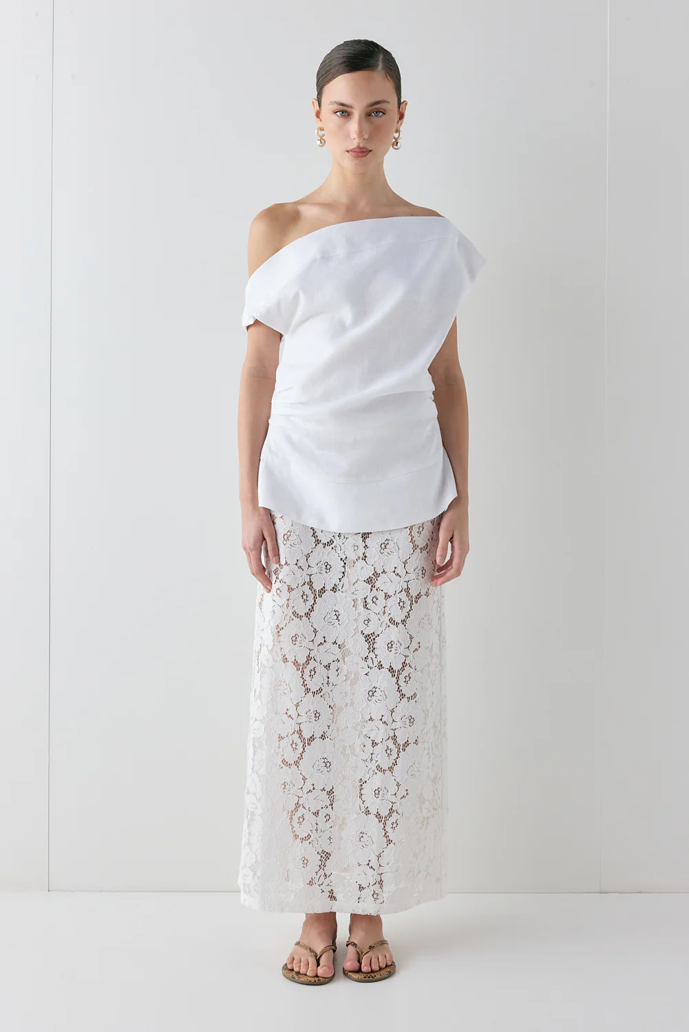 Eilish Linen Top White - Image 2