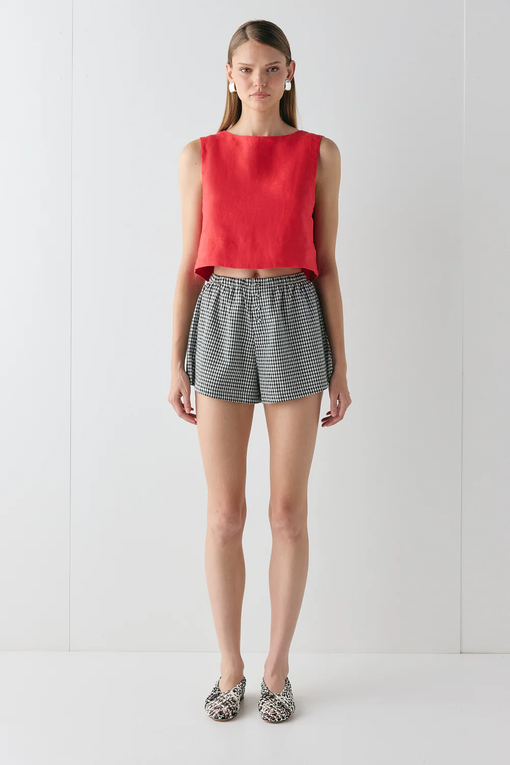 Eira Shorts Black Check - Image 3