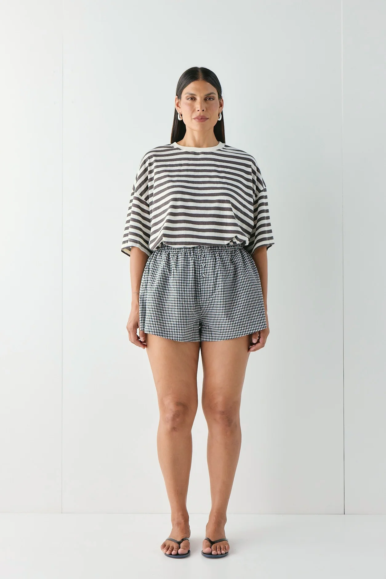 Eira Shorts Black Check - Image 4