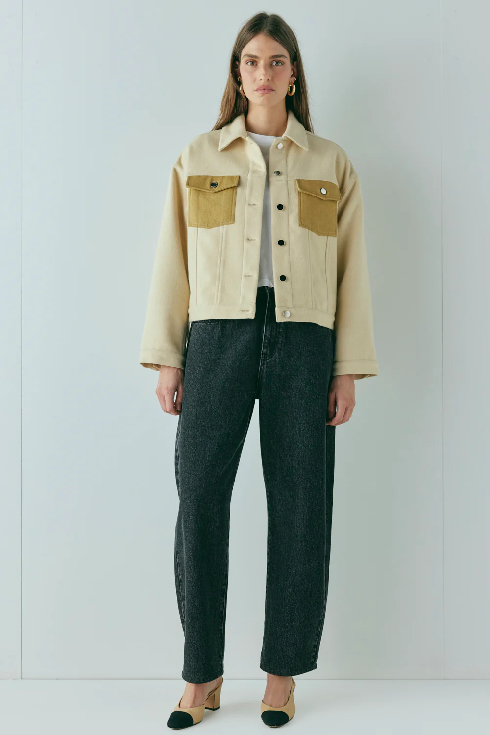 Elani Trucker Jacket Oat - Image 5