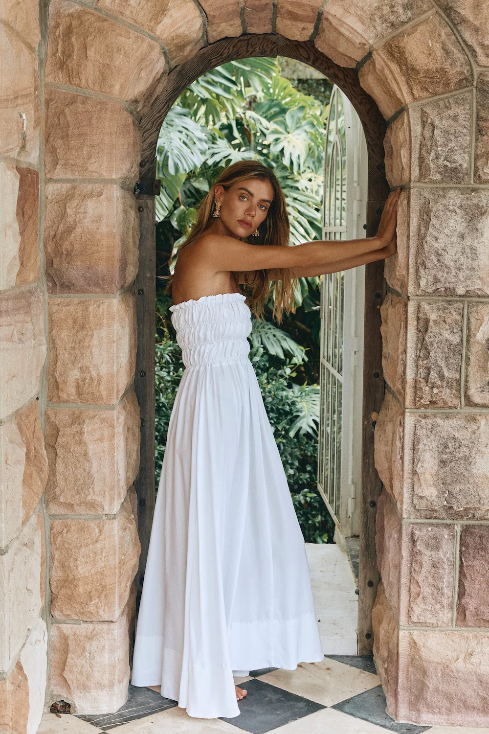 Eliana Maxi Dress White - Image 8