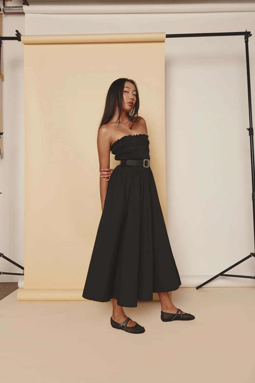 Eliana Midi Dress Black - Image 4