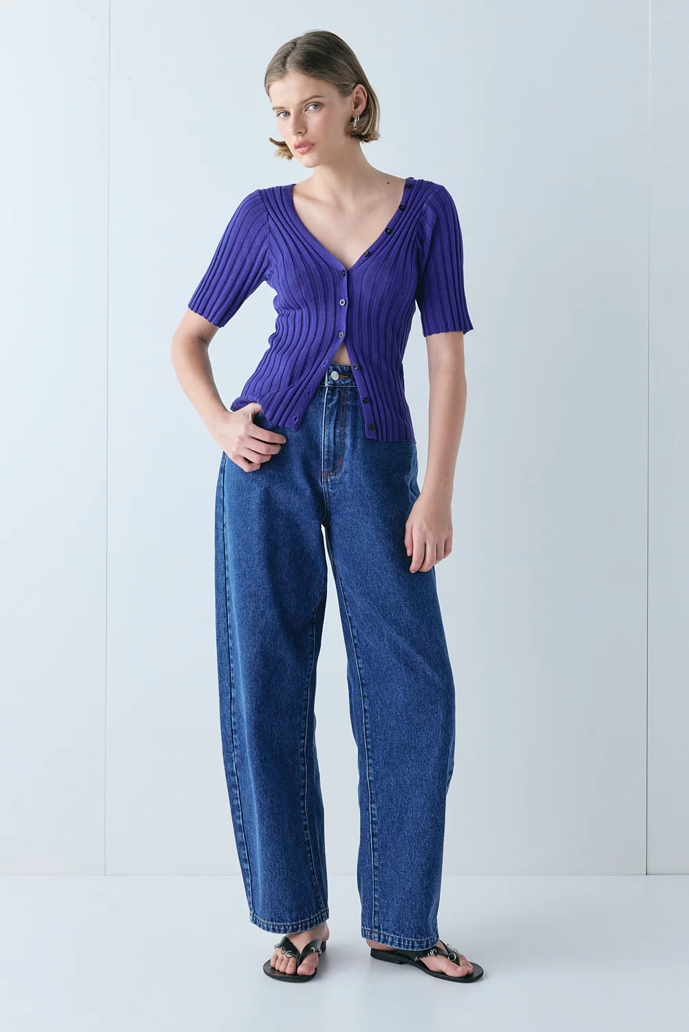 Elisa Knit Top Purple