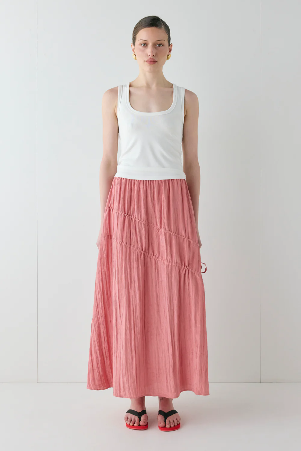 Elise Midi Skirt Pink