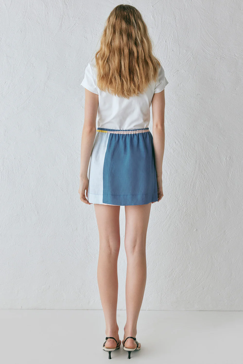 Elka Linen Mini Skirt Sia - Image 8