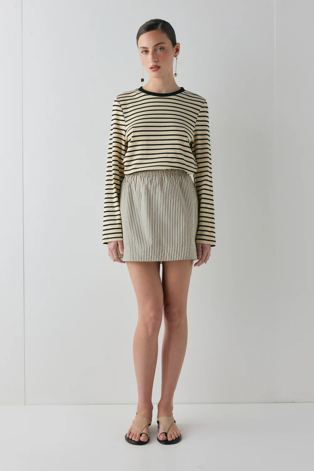 Elka Mini Skirt Black Stripe