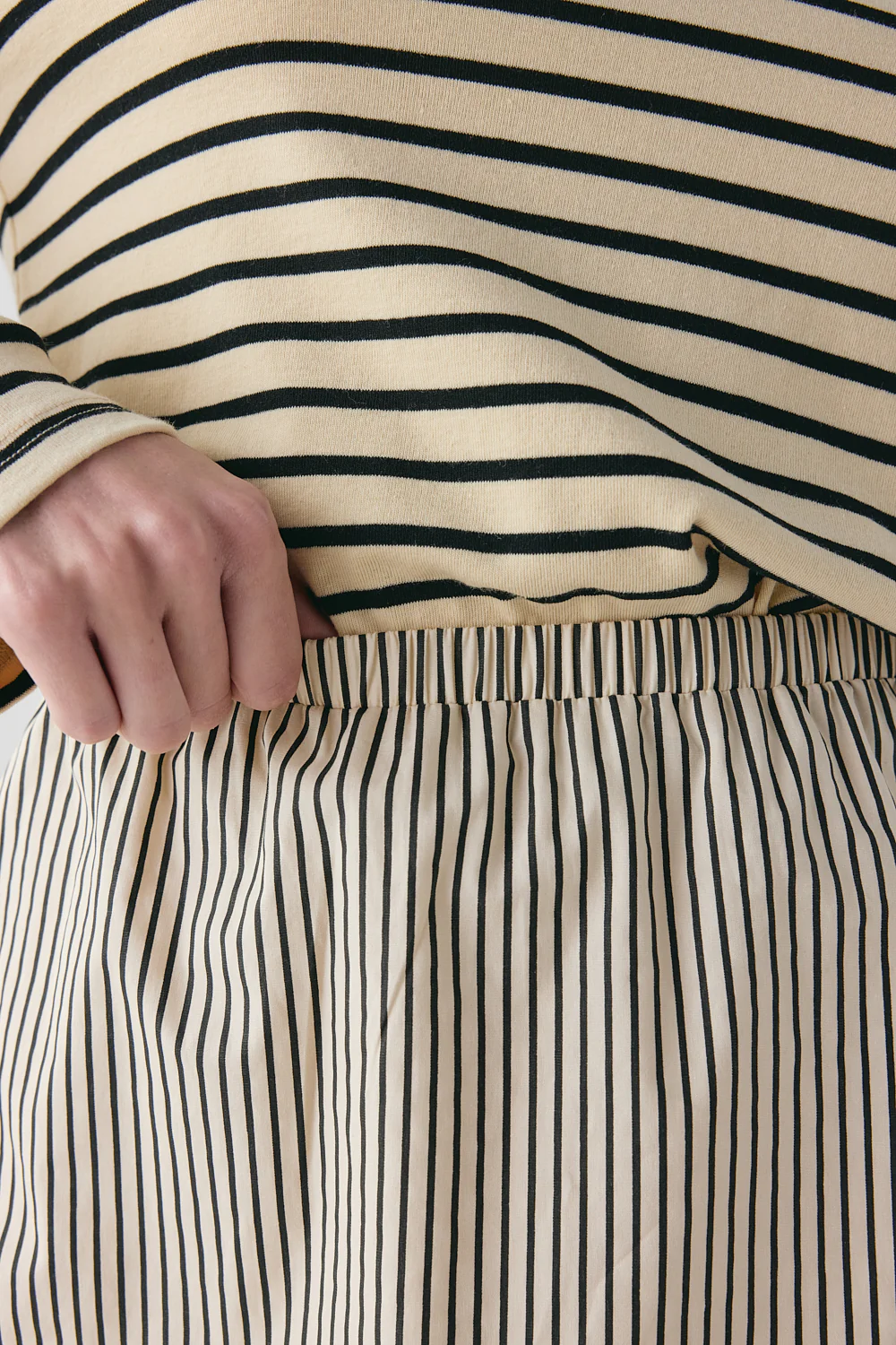 Elka Mini Skirt Black Stripe - Image 2