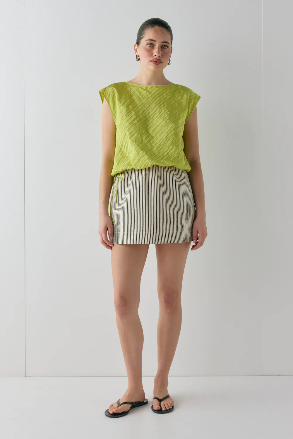 Elka Mini Skirt Black Stripe - Image 5