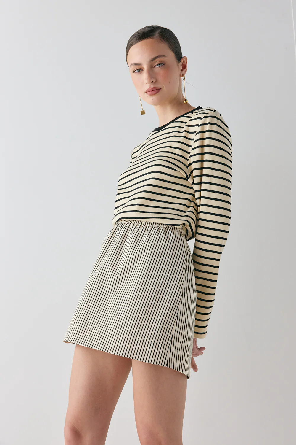 Elka Mini Skirt Black Stripe - Image 7