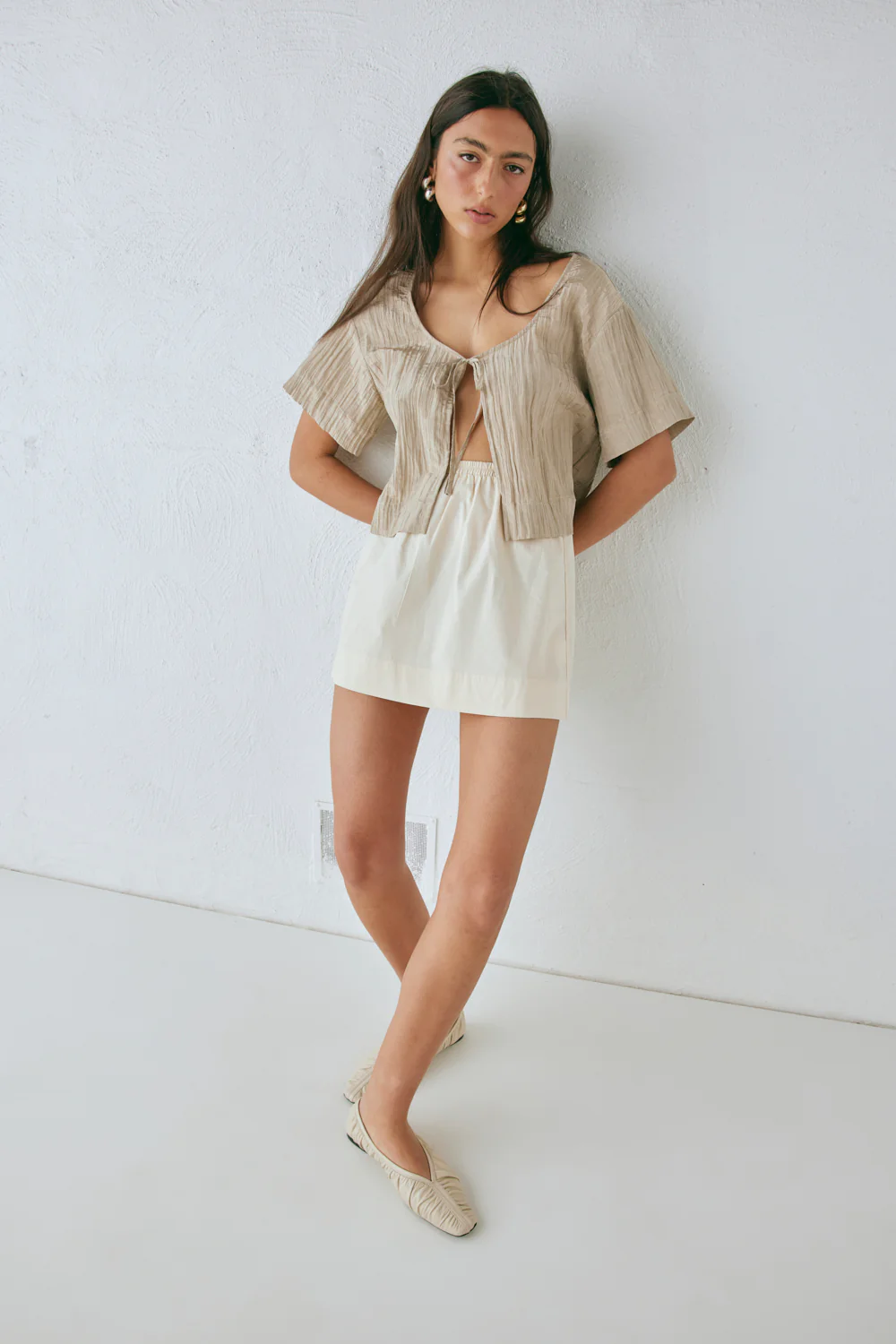Elka Mini Skirt Cream - Image 7
