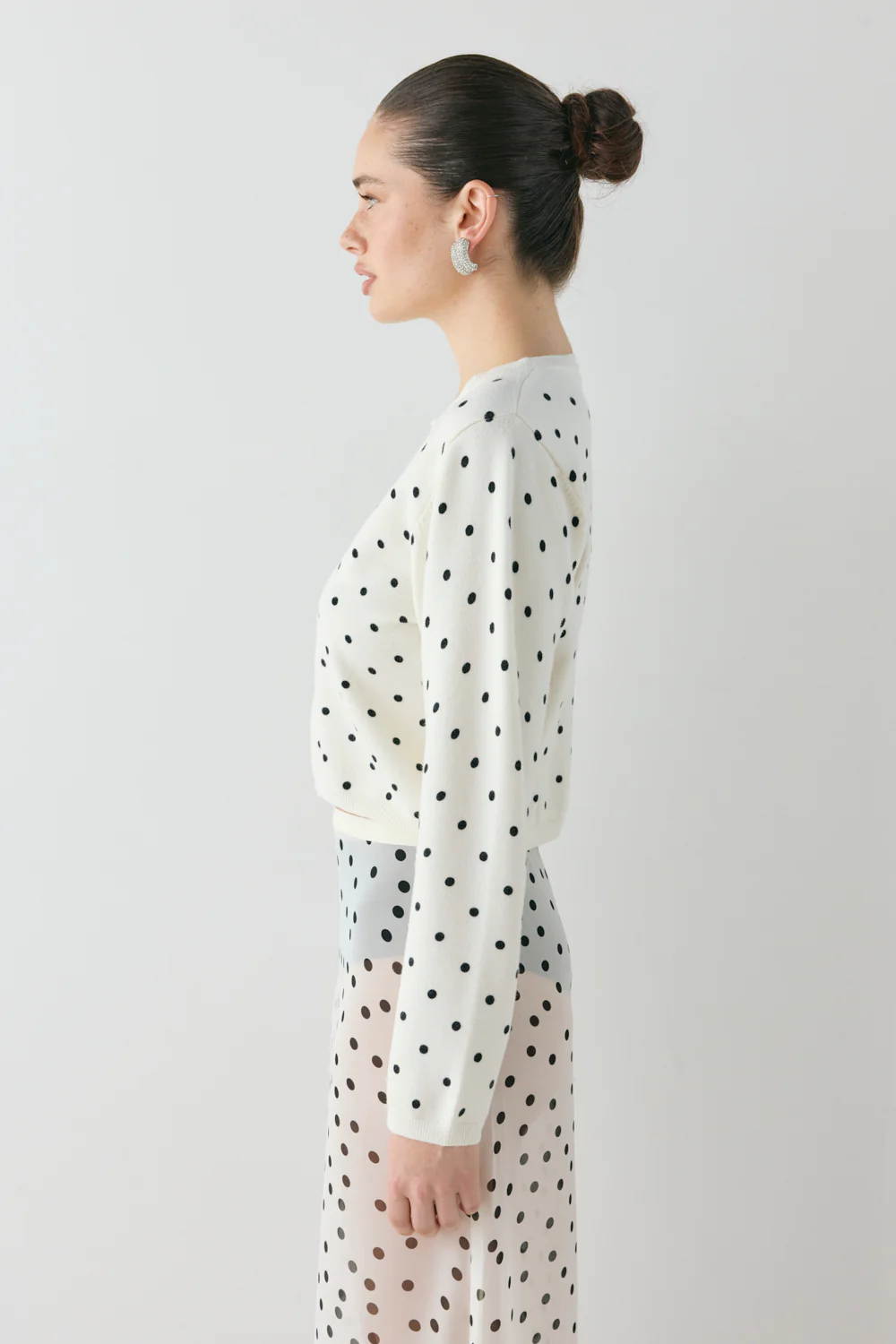 Ella Knit Cardigan Polka Dot - Image 5