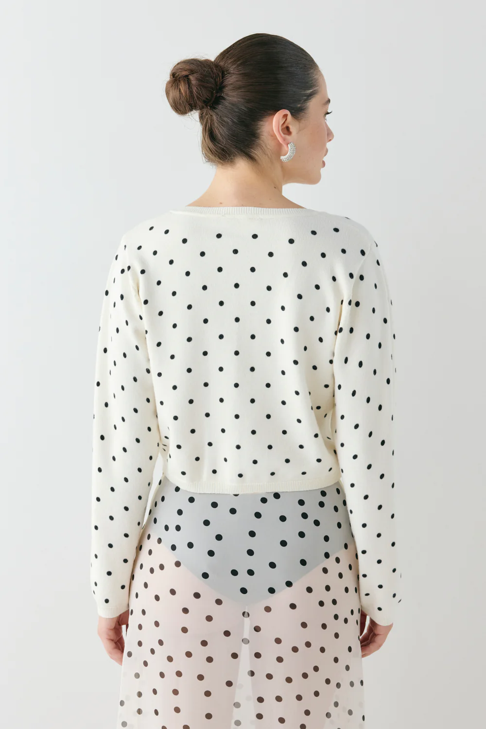 Ella Knit Cardigan Polka Dot - Image 6