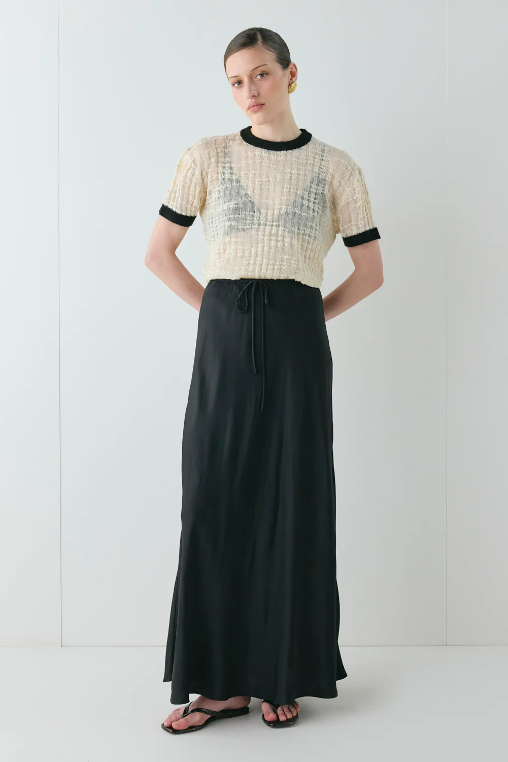 Elodie Maxi Skirt Black - Image 4