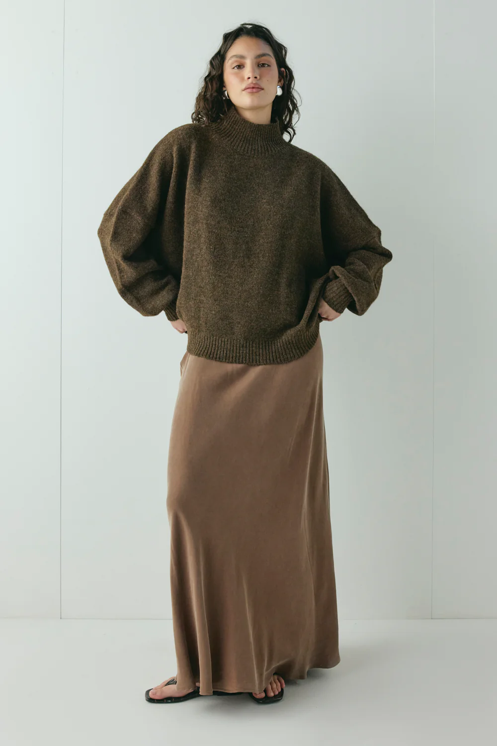 Elodie Maxi Skirt Brown - Image 3