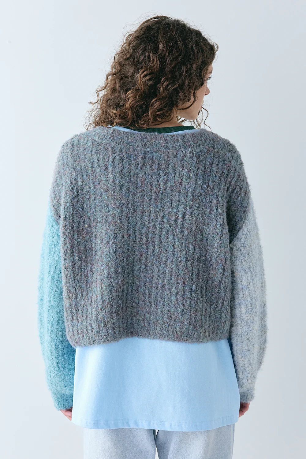 Elsie Knit Cardigan Blue Splice - Image 6