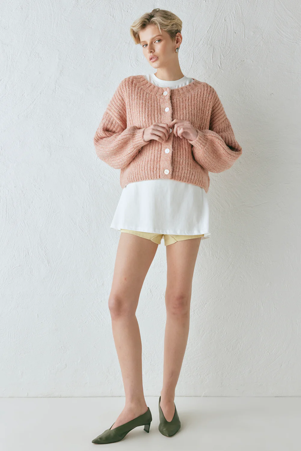 Elsie Knit Cardigan Rose Marle - Image 2