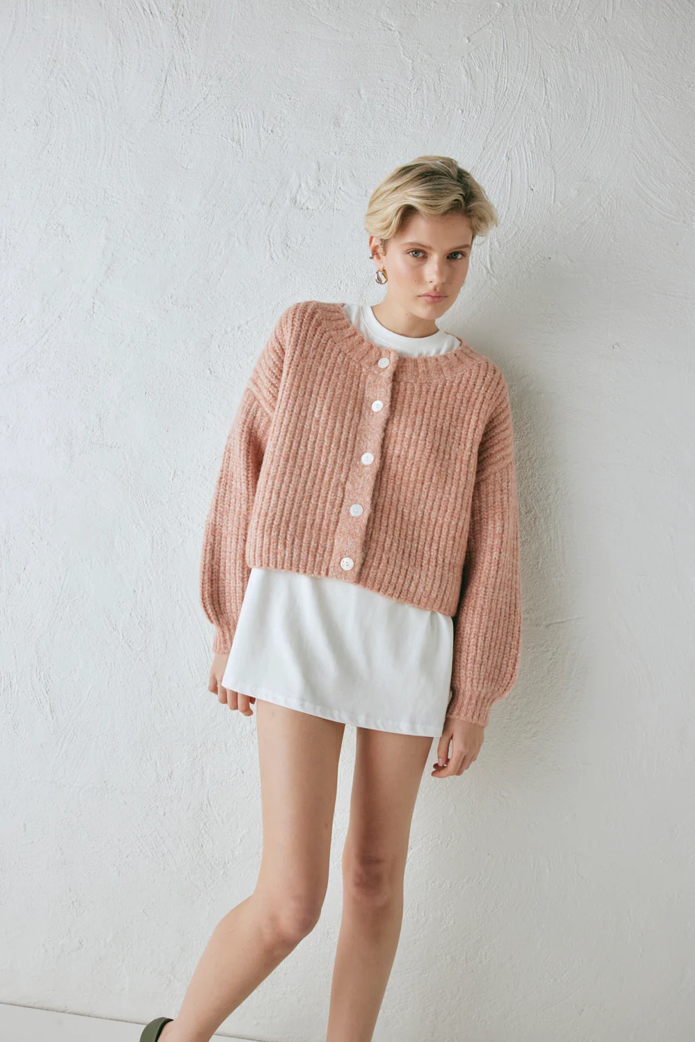 Elsie Knit Cardigan Rose Marle - Image 7