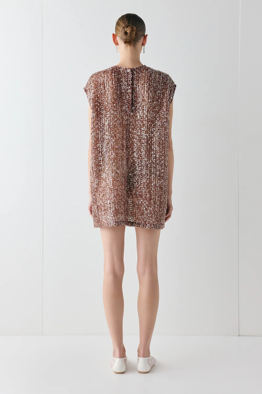 Esme Sequin Mini Dress Wine - Image 8