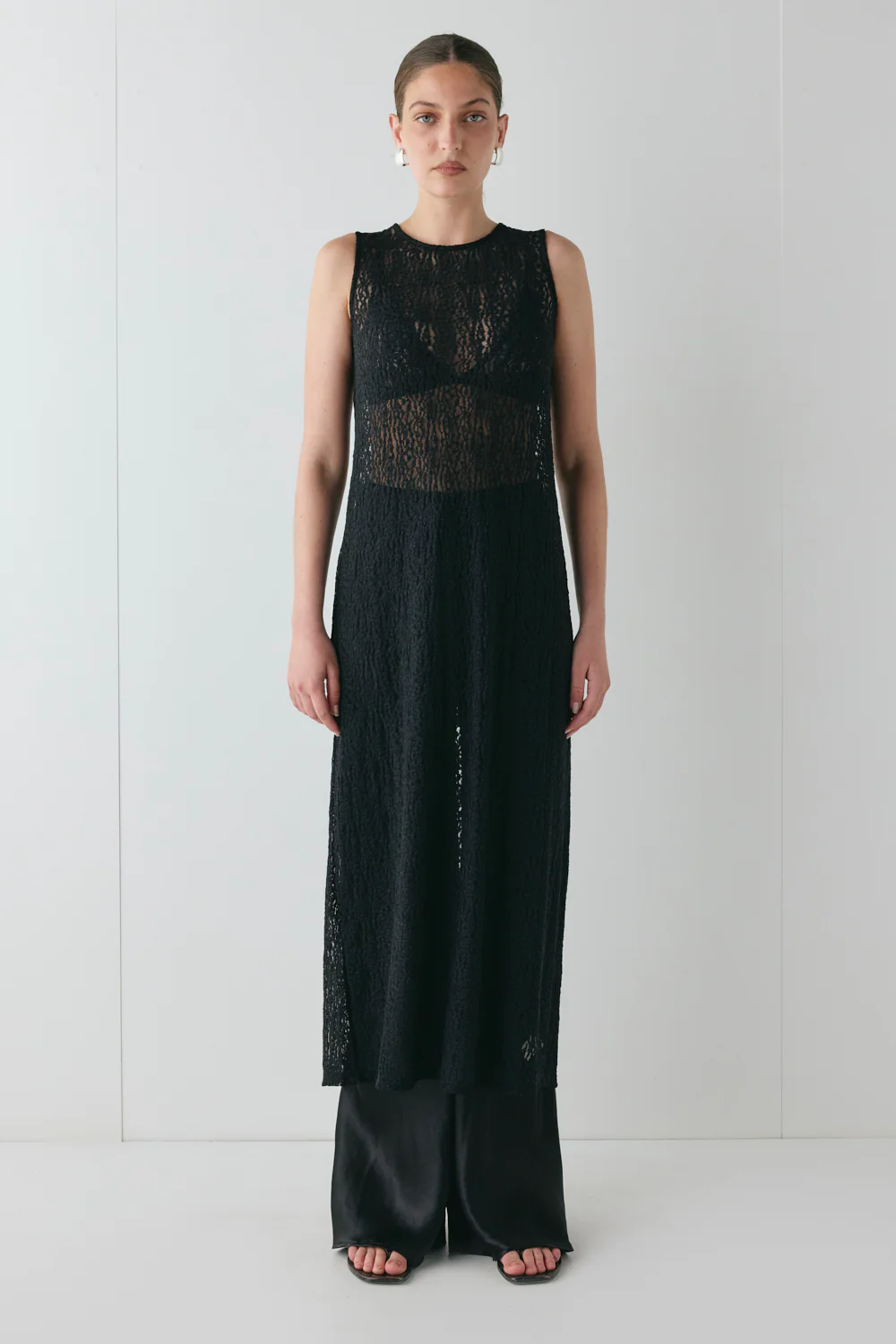 Estelle Lace Midi Dress Black - Image 5