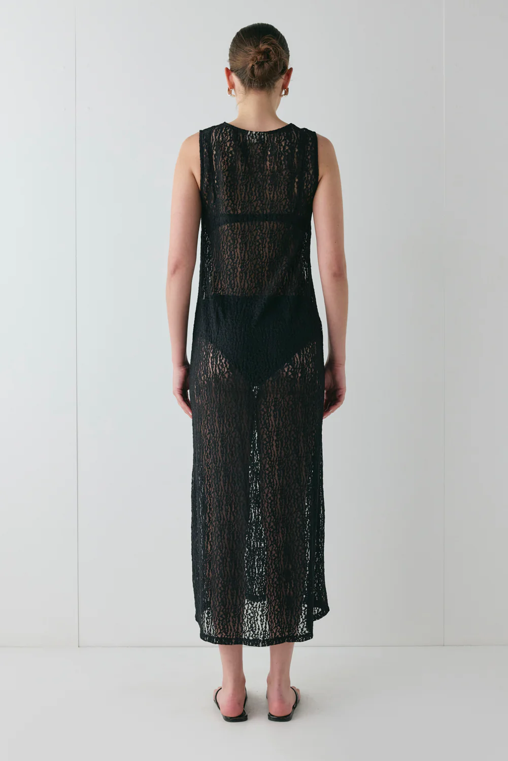 Estelle Lace Midi Dress Black - Image 7