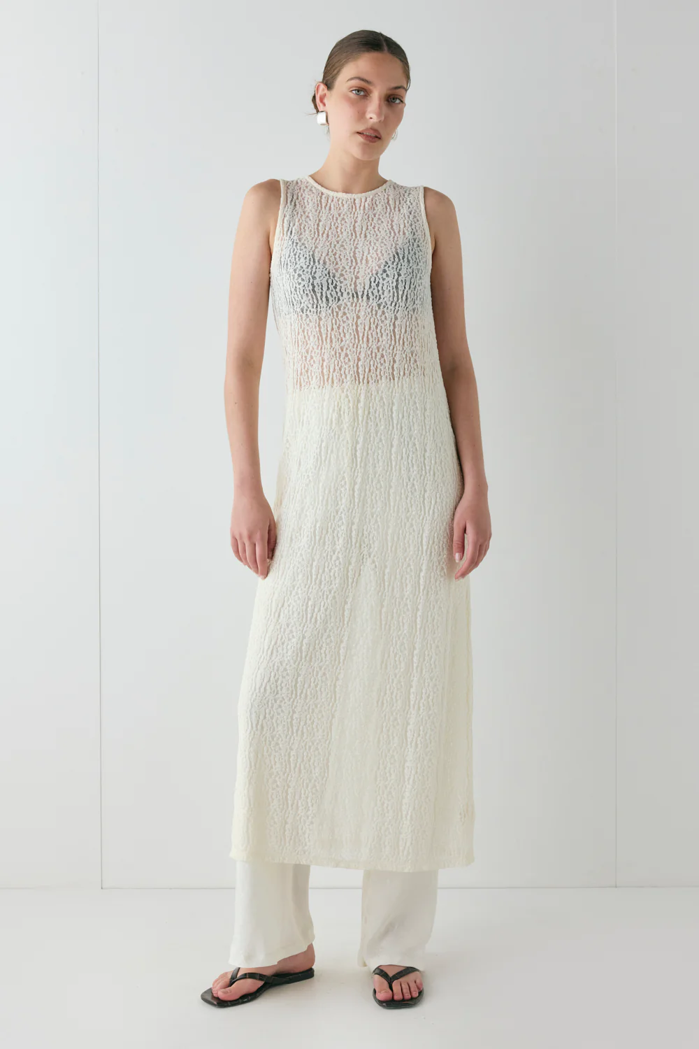 Estelle Lace Midi Dress Cream