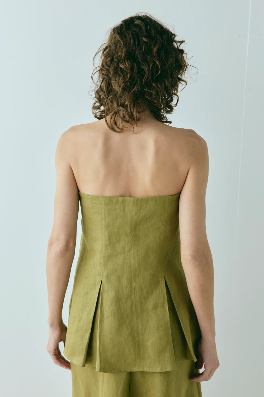Ettie Linen Top Olive - Image 7