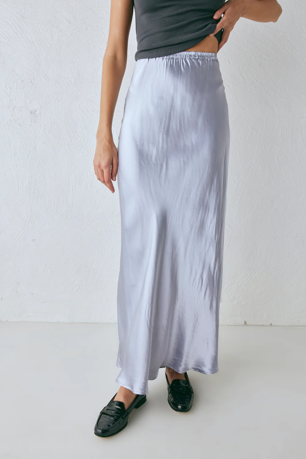 Florence Bias Cut Maxi Skirt Pearl - Image 7
