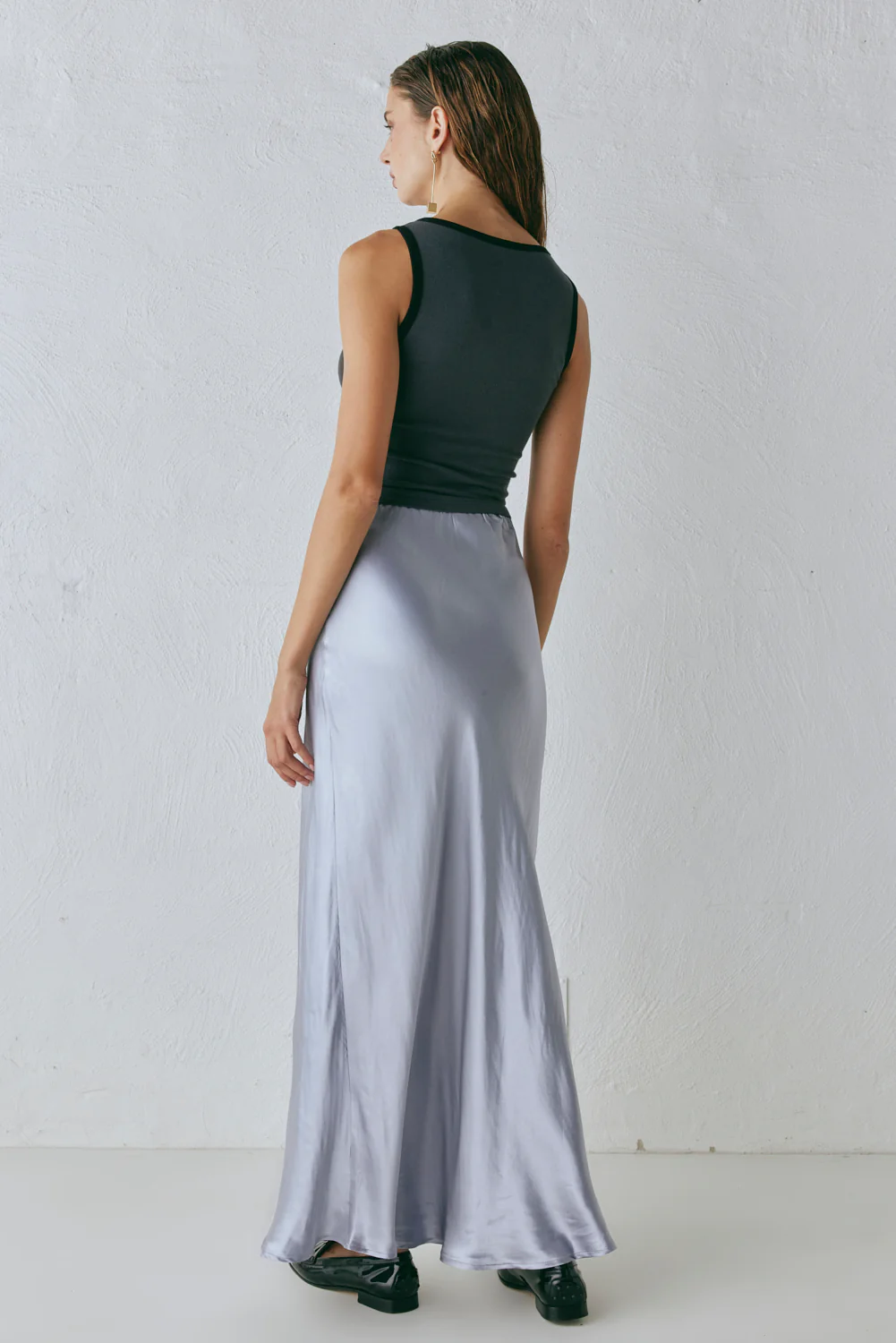 Florence Bias Cut Maxi Skirt Pearl - Image 8
