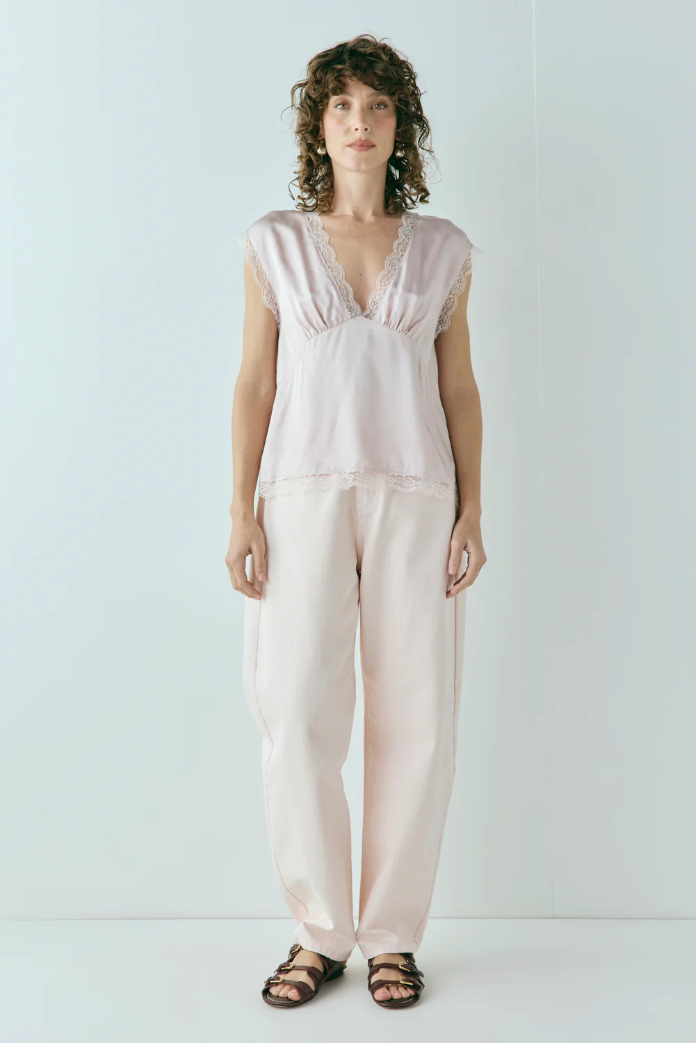 Flores Satin Top Musk - Image 3