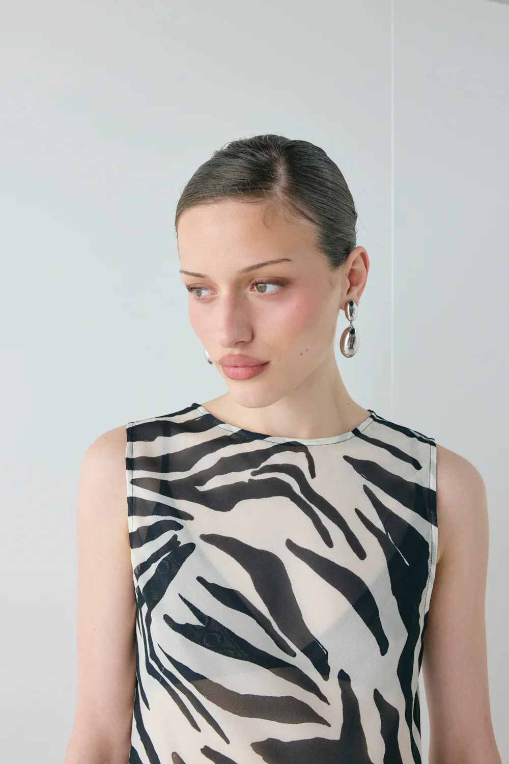 Francesca Sheer Maxi Dress Zebra - Image 4