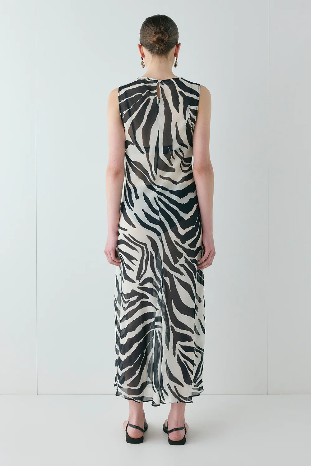 Francesca Sheer Maxi Dress Zebra - Image 7