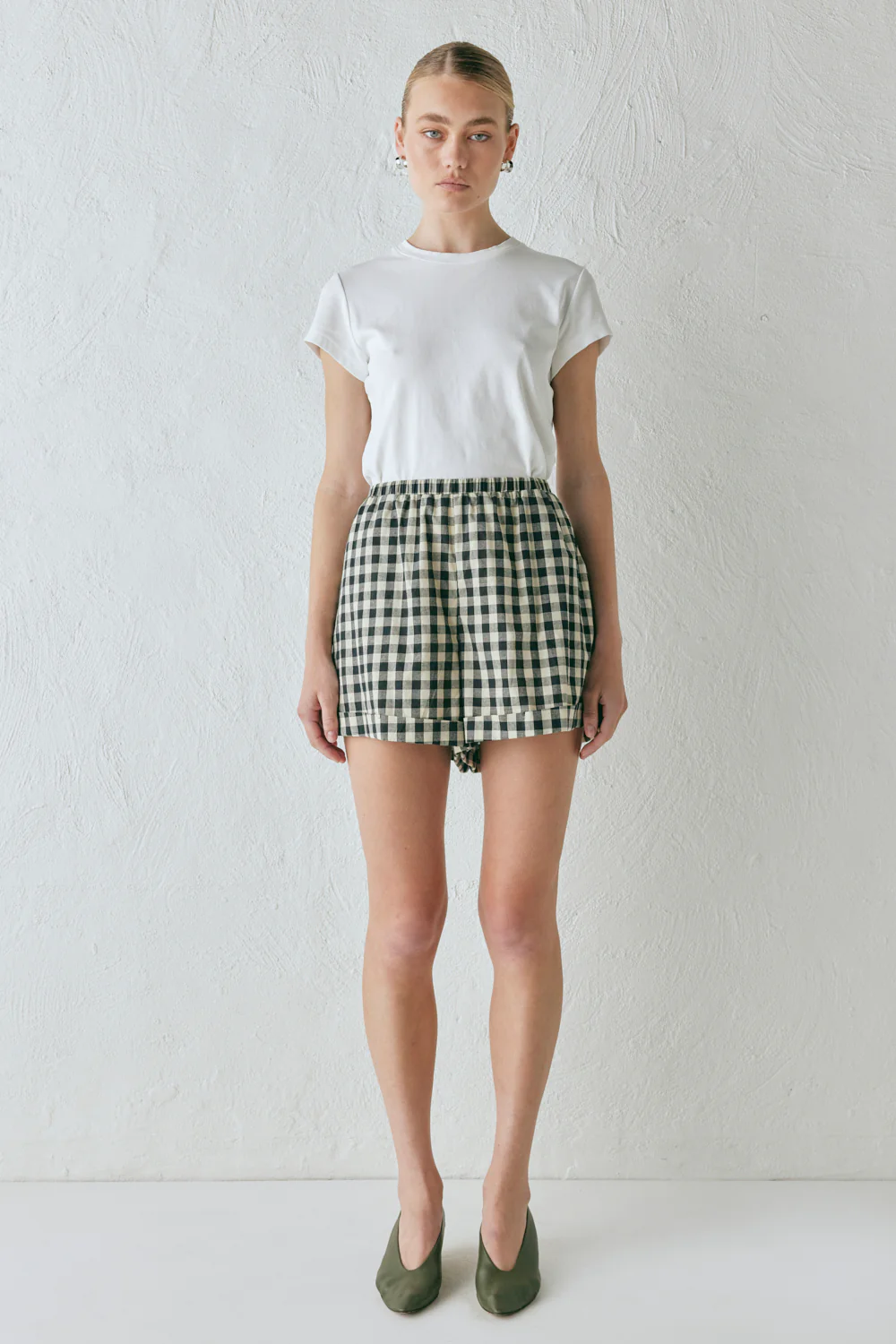 Freda Shorts Black Check - Image 4
