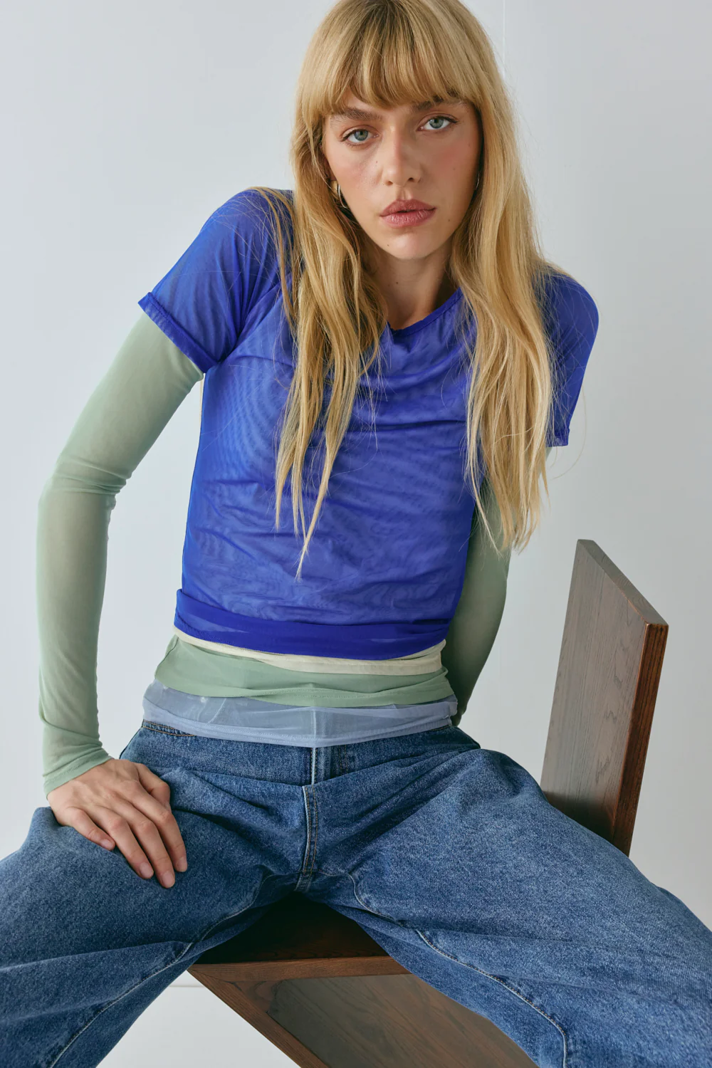 Fresca Mesh Tee Cobalt - Image 4