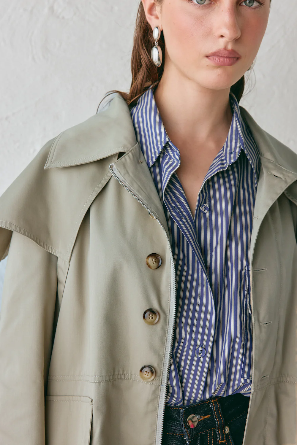Gina Trench Coat Taupe - Image 3