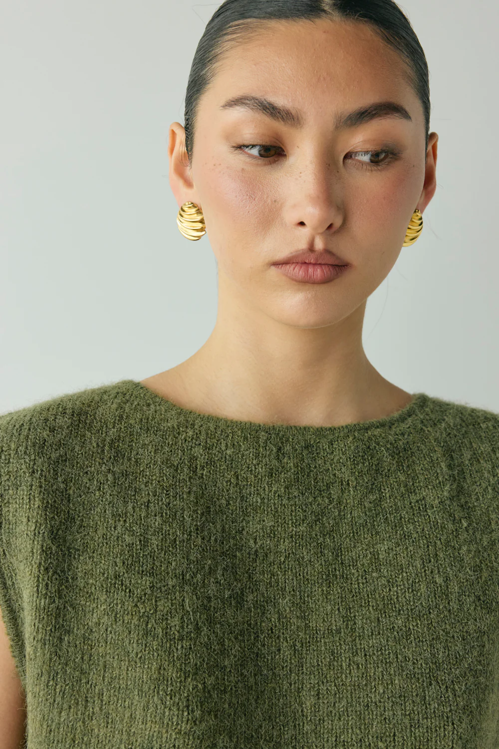 Greta Knit Top Olive - Image 3