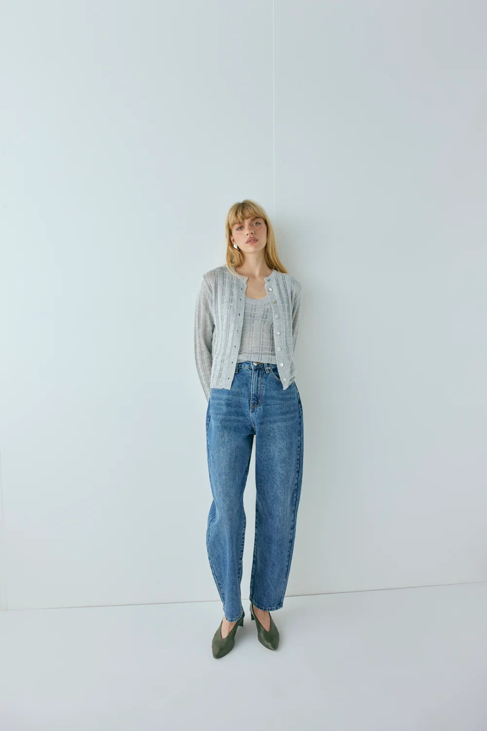 Harley Knit Cardigan Silver - Image 6