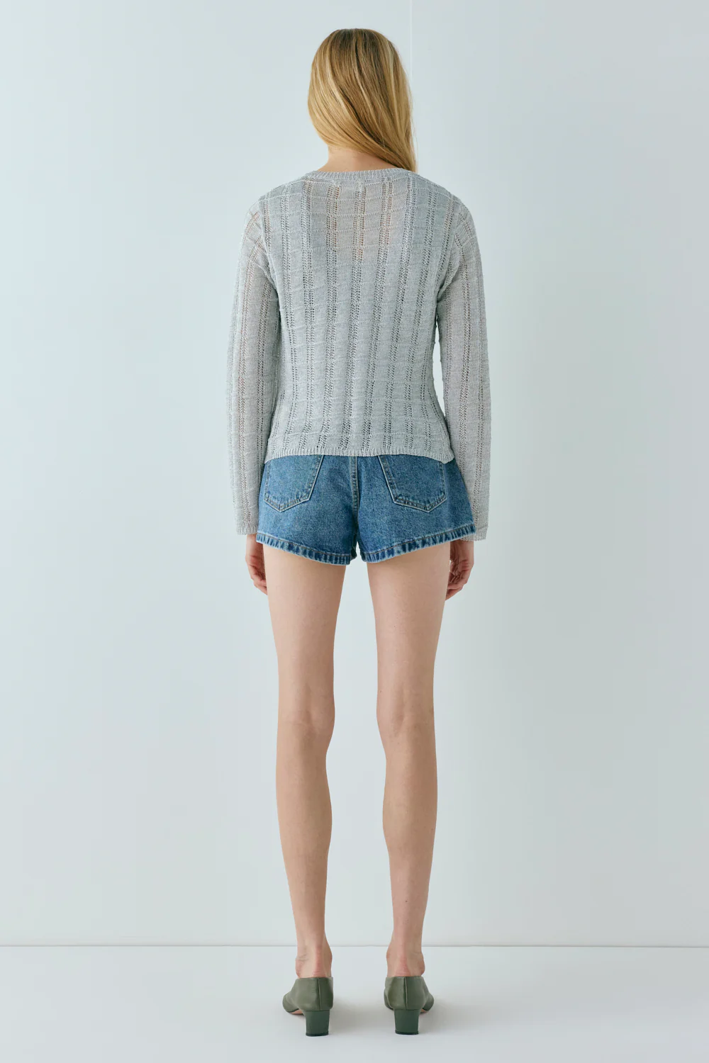 Harley Knit Cardigan Silver - Image 8