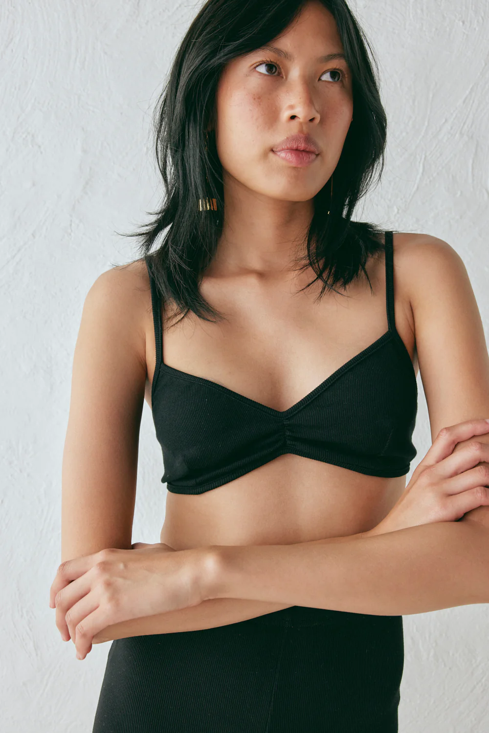 Harper Ribbed Bralette Black - Image 10