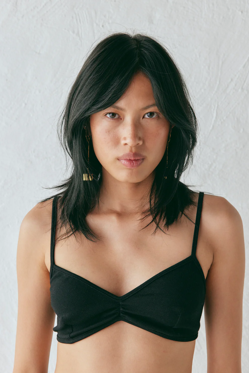 Harper Ribbed Bralette Black - Image 3