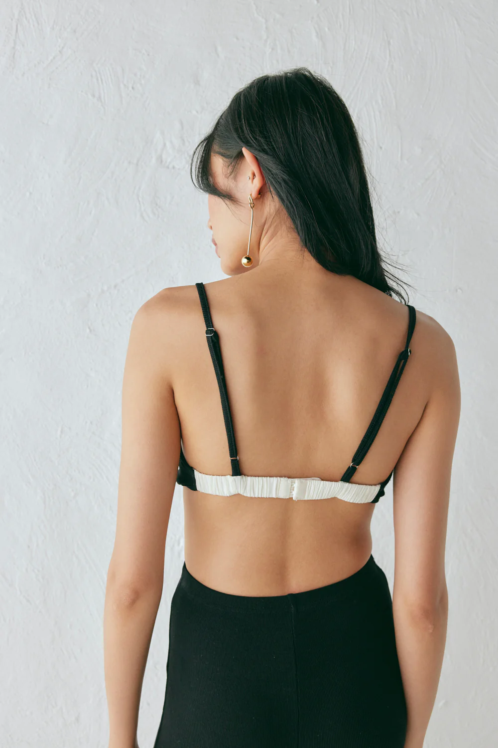 Harper Ribbed Bralette Black - Image 9