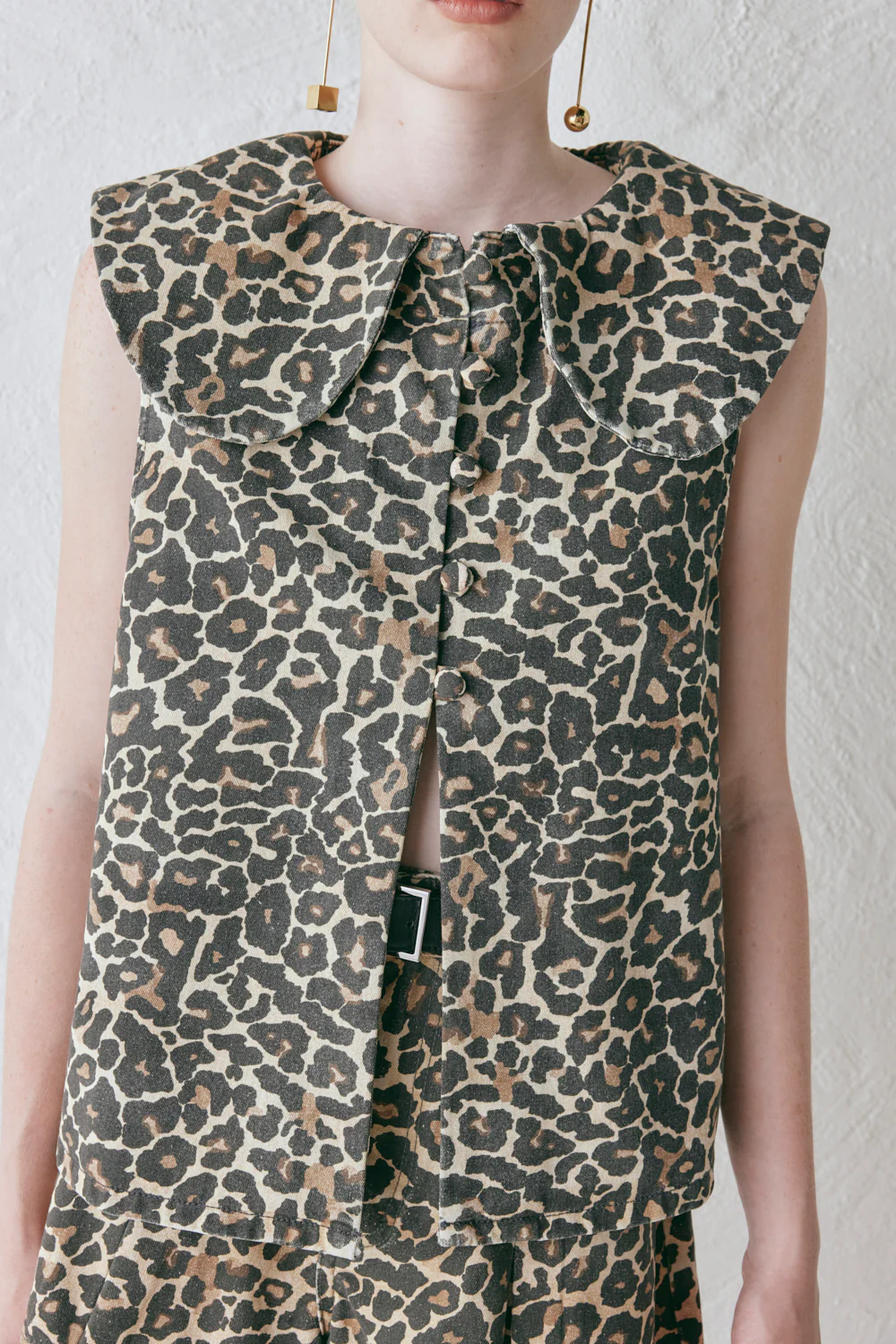 Iman Denim Top Leopard - Image 3