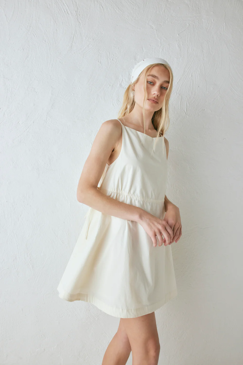Indi Mini Dress Cream - Image 4