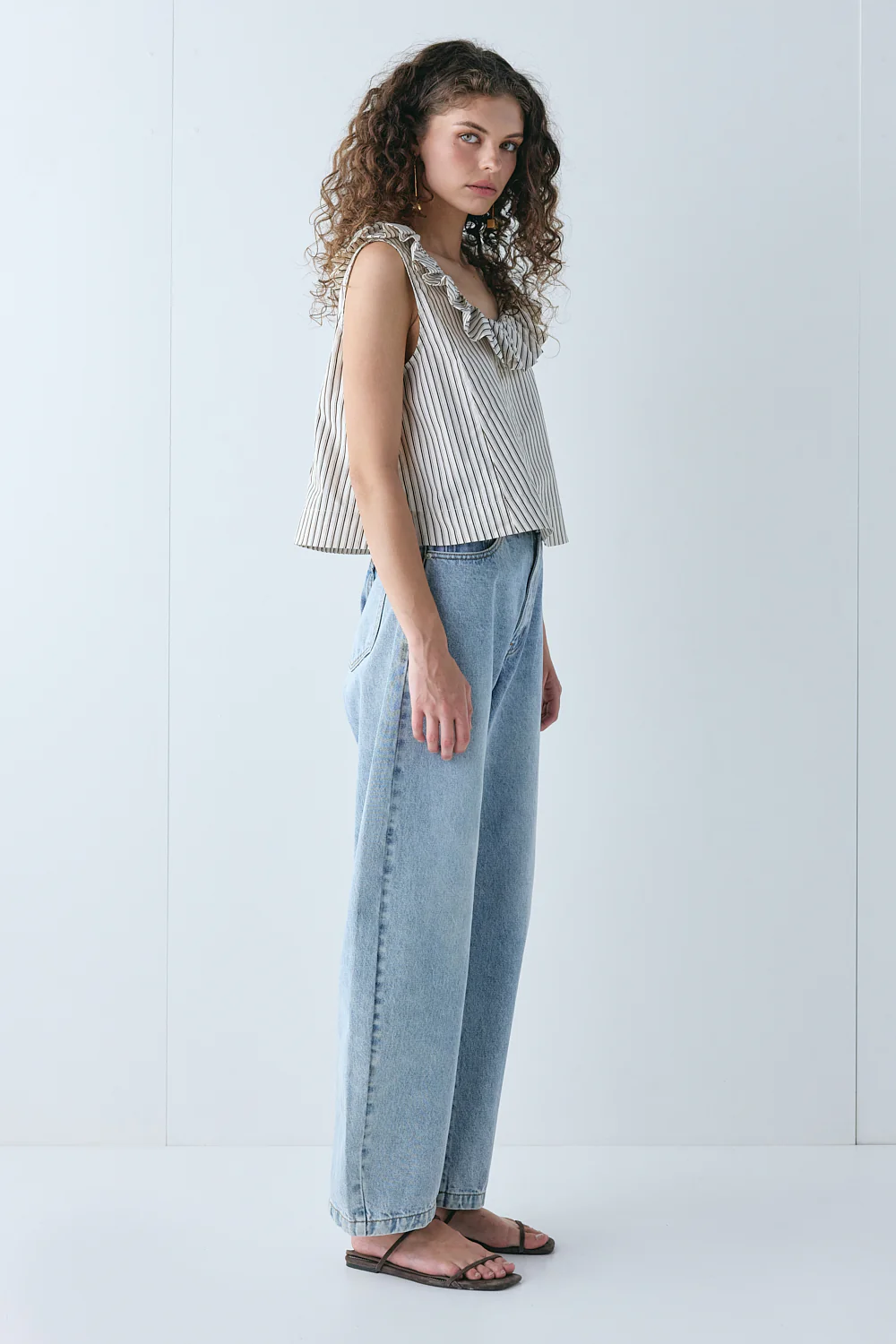 Inga Top Chocolate Stripe - Image 4